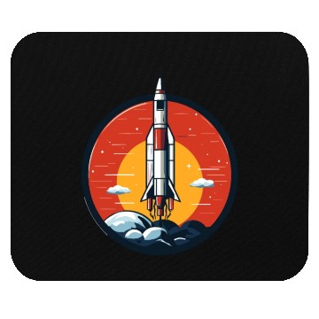 Discover Nostalgic Rocket Emblem Gift Timeless Classic Mouse Pads