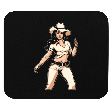 Discover Line Dance Line Dancing Cowgirl Mouse Pads