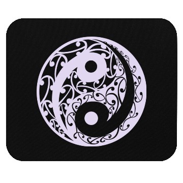 Discover Yin And Yang Koru Pattern In A Light Purple Colour Mouse Pads