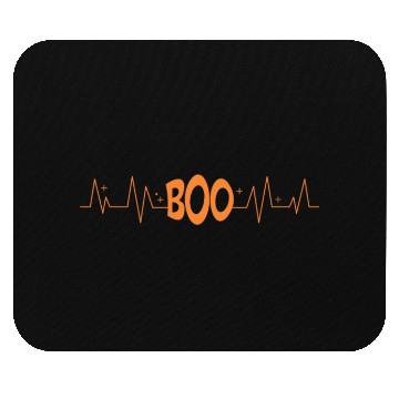 Discover Boo Heart Beat Rate Happy Halloween Scary Night Mouse Pads