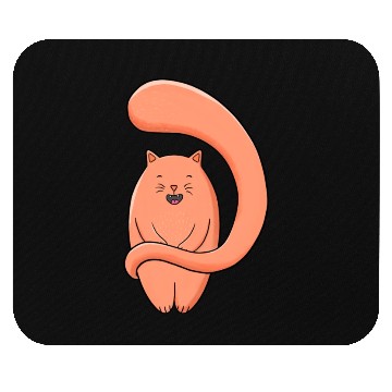 Discover Satsuma The Orange Big Tailed Cat Mouse Pads