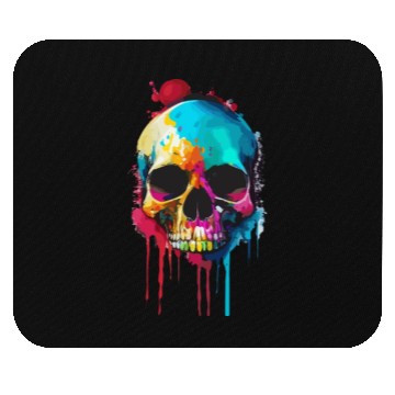 Discover Psychedelic skull meltdown Mouse Pads