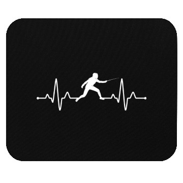 Discover Fencing Fencer Heartbeat Mouse Pads