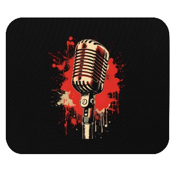 Discover Microphone Classic Mic Splash Mouse Pads
