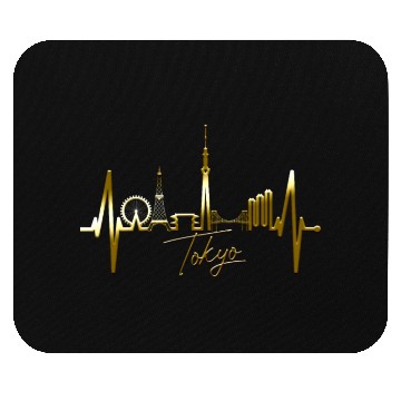 Discover Tokyo Skyline Heartbeat Japanese Heart Love Tokyo Mouse Pads