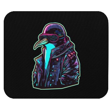 Discover Cyberpunk Penguin Mouse Pads