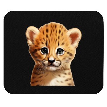 Discover Baby cheetah portrait Mouse Pads