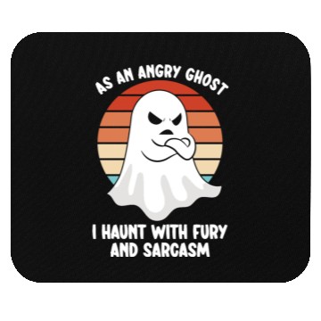 Discover Ghost Hunter Funny Ghost Angry Ghost Halloween Mouse Pads