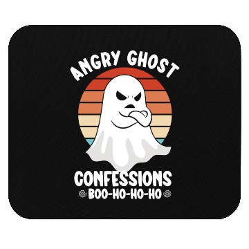 Discover Ghost Hunter Funny Ghost Angry Ghost Halloween Mouse Pads