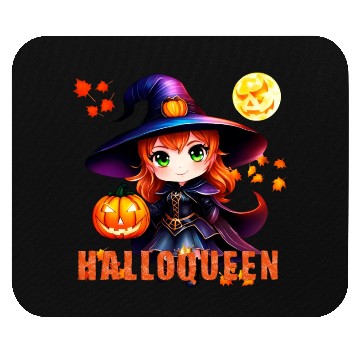 Discover Hallo Queen Witch in a hat Mouse Pads