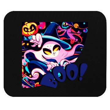Discover Boo Halloween Friendly little ghost Mouse Pads