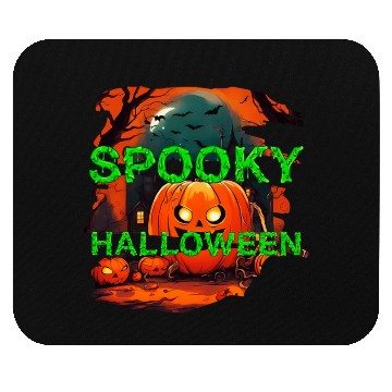 Discover Spooky Halloween scary pumpkin Mouse Pads