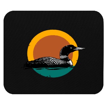 Discover Loon Sunset Faded Look with Retro Colors Mouse Pads