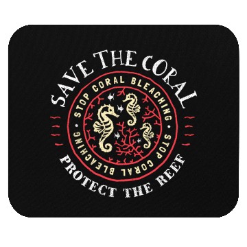 Discover Protect the Coral Save the Reef Rustic Crest Mouse Pads
