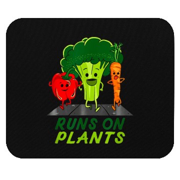 Discover runs on plants vegan vegetarian runner broccoli gi Mouse Pads