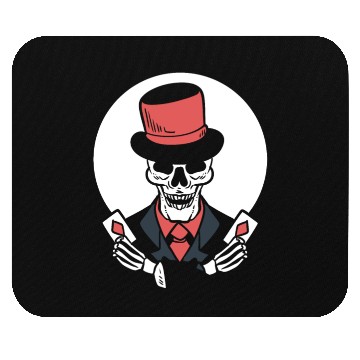Discover Skeleton Poker Cards Magician Mouse Pads