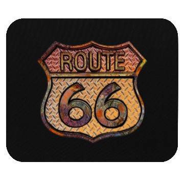 Discover Route 66 vintage sign - Rusty metal 2 Mouse Pads