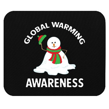 Discover Snowman Global Warming Awareness Collection Mouse Pads