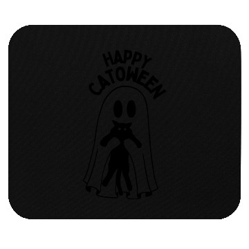 Discover Cat Lover Ghost Greeting Happy Catoween Mouse Pads