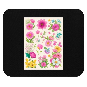 Discover Buttercup and Marigold Spring Flowers Mouse Pads