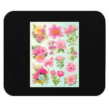 Discover Iris and Indigo Spring Flowers Mouse Pads