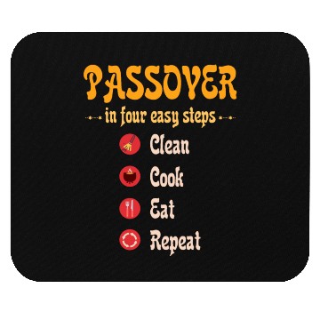 Discover Passover 4 steps Clean Cook Eat Repeat Matzah Mouse Pads