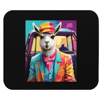 Discover space design llama lover Mouse Pads