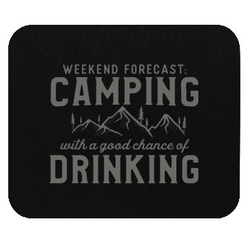Discover Weekend Forecast Camping Lover Campfire Adventure Mouse Pads