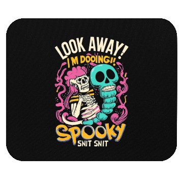 Discover Spooky Shit Skeleton Girl Arm Halloween Voodoo Mouse Pads