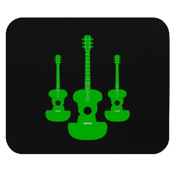Discover Green Acoustic Guitar Mouse Pads