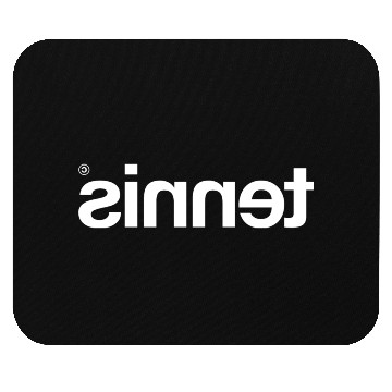 Discover Tennis Backwards In A White Font Mouse Pads