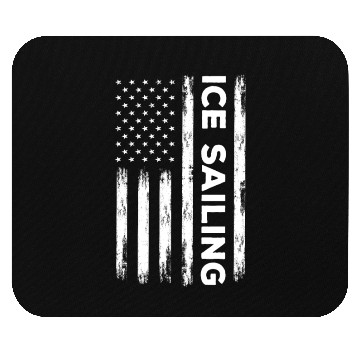 Discover USA Ice Sailing Design American Ice Sailor Mouse Pads