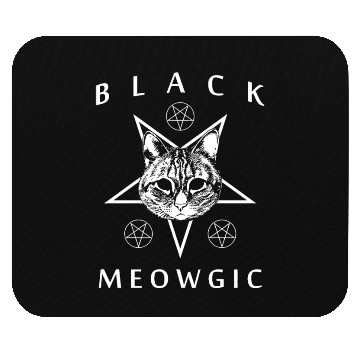 Discover Black Meowgic Gothic Mouse Pads