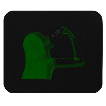 Discover Lady taking music pills Mouse Pads