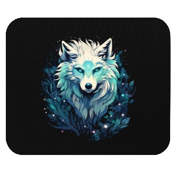 Discover Celestial Lunar Wild Wolf Mouse Pads