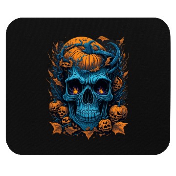 Discover Halloween Spooky Skull Face Mouse Pads