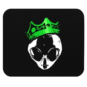 Discover King Alien Green Crown Funny Ufo Science Fiction Mouse Pads
