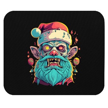 Discover Zombie Face With Santa Hat Mouse Pads