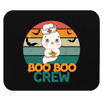 Discover Boo Boo Crew Ghost Halloween Paramedic Nurse Ghost Mouse Pads