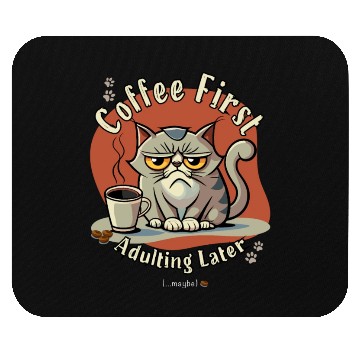 Discover Coffee First - Adulting Later (...maybe) Mouse Pads