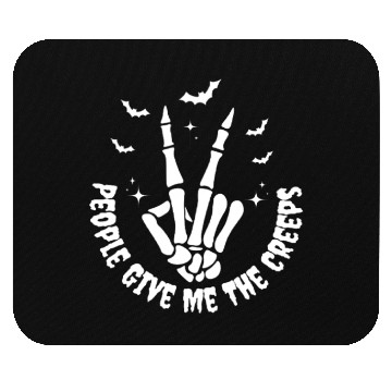 Discover People Give Me The Creeps Skeleton Hand Halloween Mouse Pads