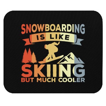Discover Snowboarding Joke Mouse Pads