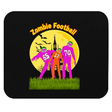 Discover Halloween Zombie Football Mouse Pads