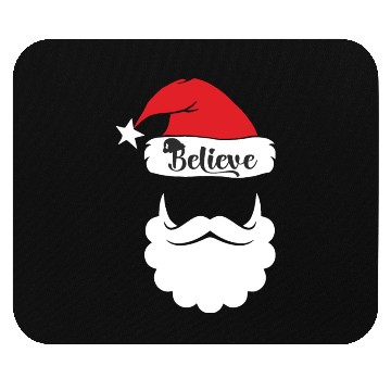Discover Believe Quote Santa Hat Christmas Mouse Pads