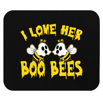 Discover I Love Her Boo Bees Halloween Mouse Pads