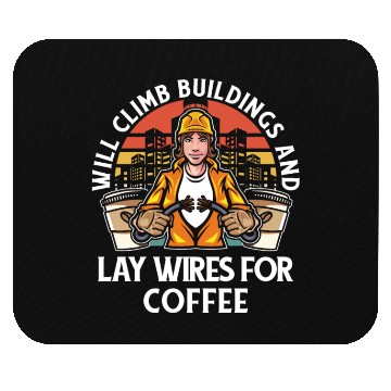 Discover Electrician Coffee Construction Electrician Mouse Pads