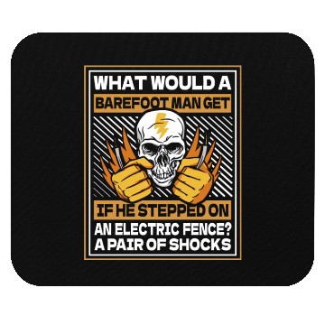 Discover Electrician Skull Construction Electrician Mouse Pads