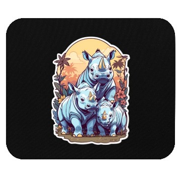 Discover Rhinos Kawaii Mouse Pads