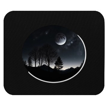 Discover Exquisite painting expressing nature in the dark Mouse Pads