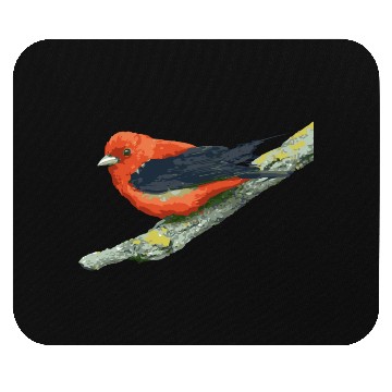 Discover Red Bird watercolor effect Mouse Pads